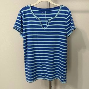 T by Talbot blue striped short sleeve t-shirt